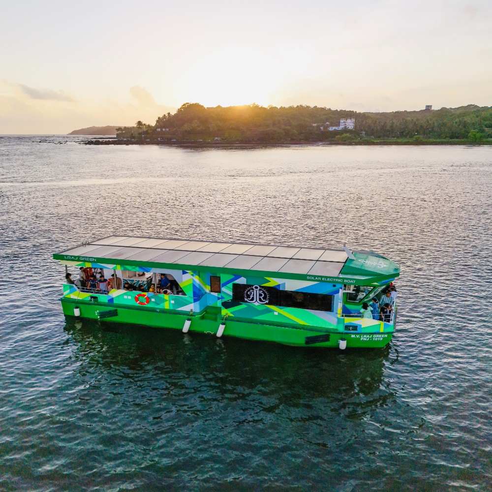 North Goa : Rise and Shine Adventure - Solar-powered Electric Boat (Private Boat)