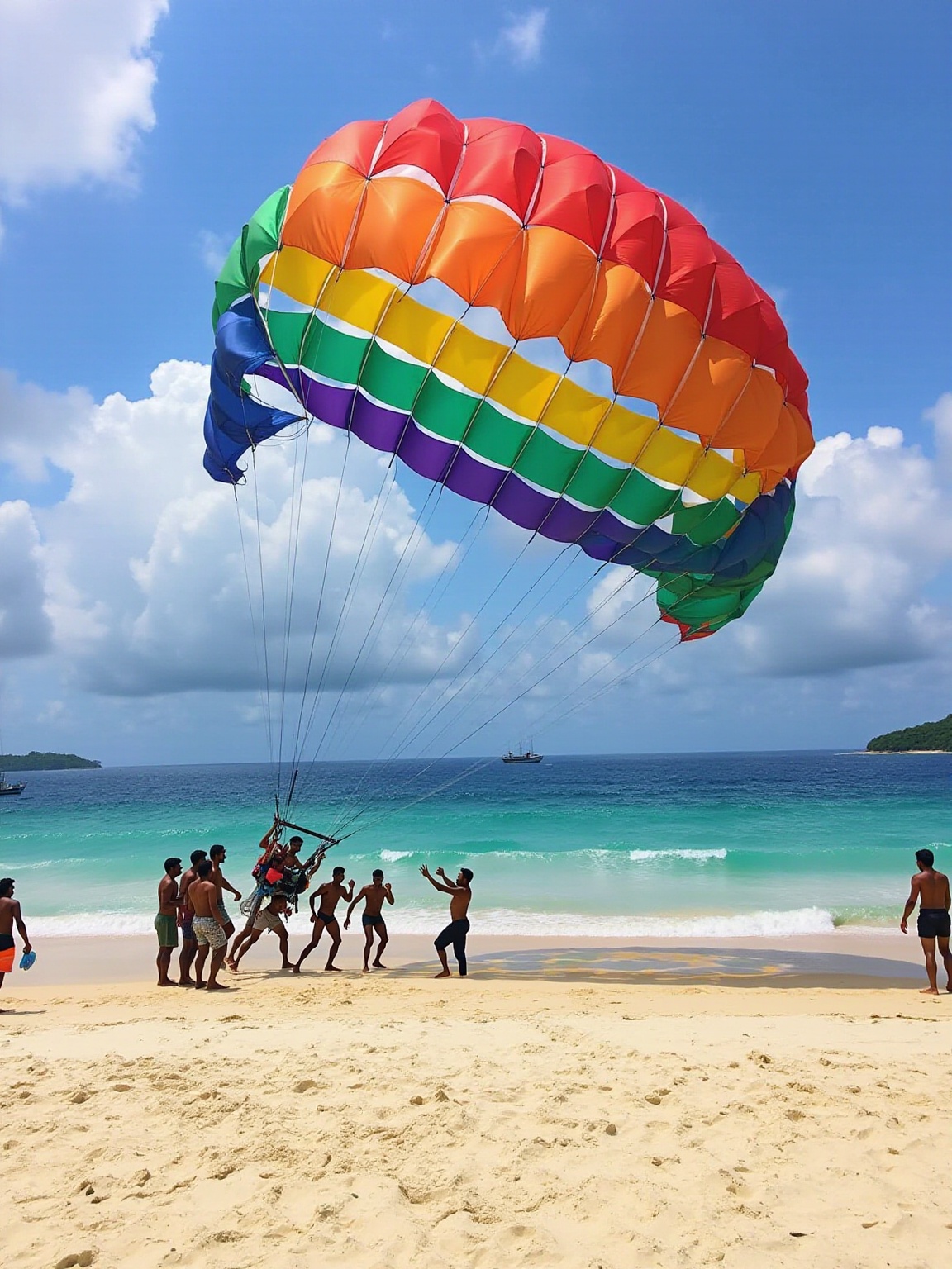 South Goa : Mobor Beach - Parasiling