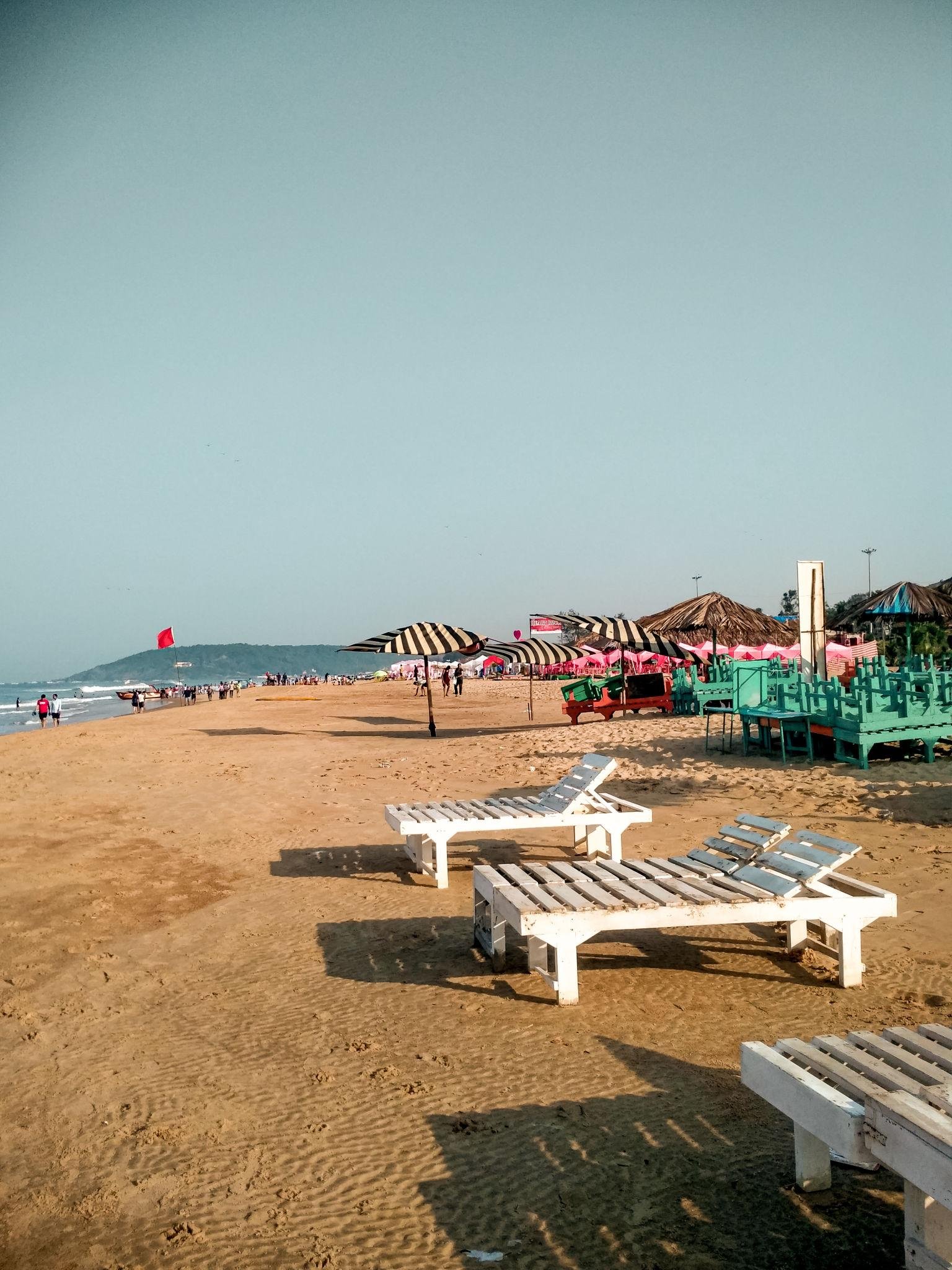 Overview of Candolim Beach