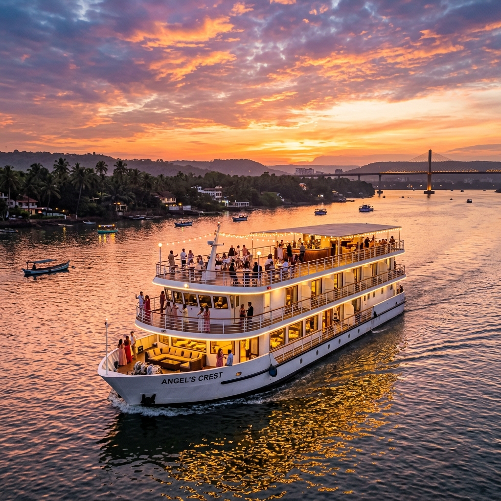 2 Hour Dinner Party Boat Cruise with DJ and Dance in Goa