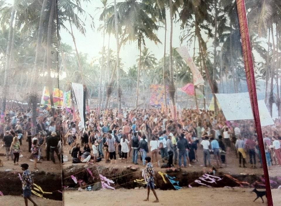 Goa music festival and EDM scene at night